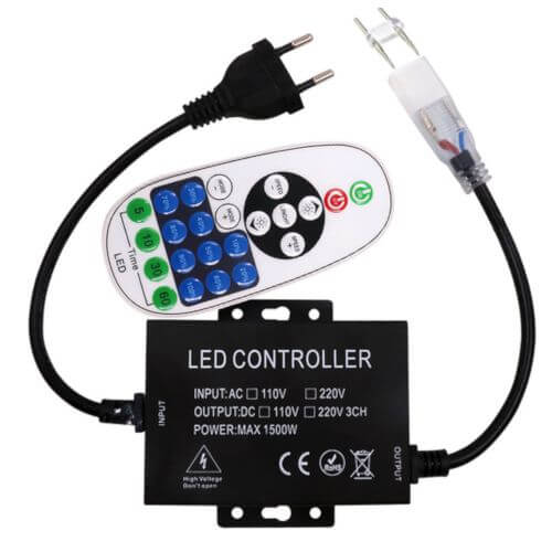 gesloten aanvaardbaar Onderdompeling LED Dimmer | Strip 230V | Single Color | IR | 23Keys | 8A | 1500W - MR Led