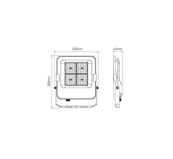 Prime LED Schijnwerper details afmetingen